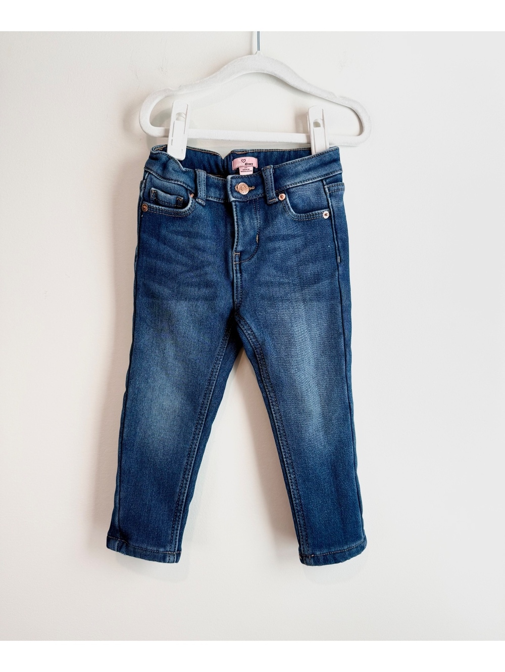 Victory Heart Toddler Girls' Fleece-Lined Denim Jeans, Size 3T